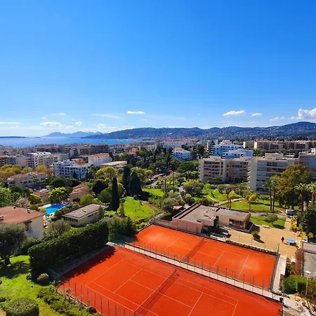 3p Famille, Vue Mer, Piscine, Tennis, Wifi Parking Appartement Antibes